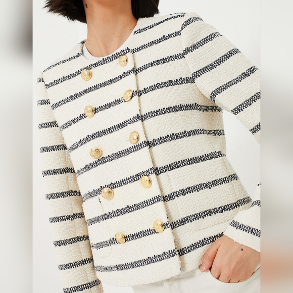 Tuckernuck Navy Stripe Marais Jacket - Picture 4 of 5